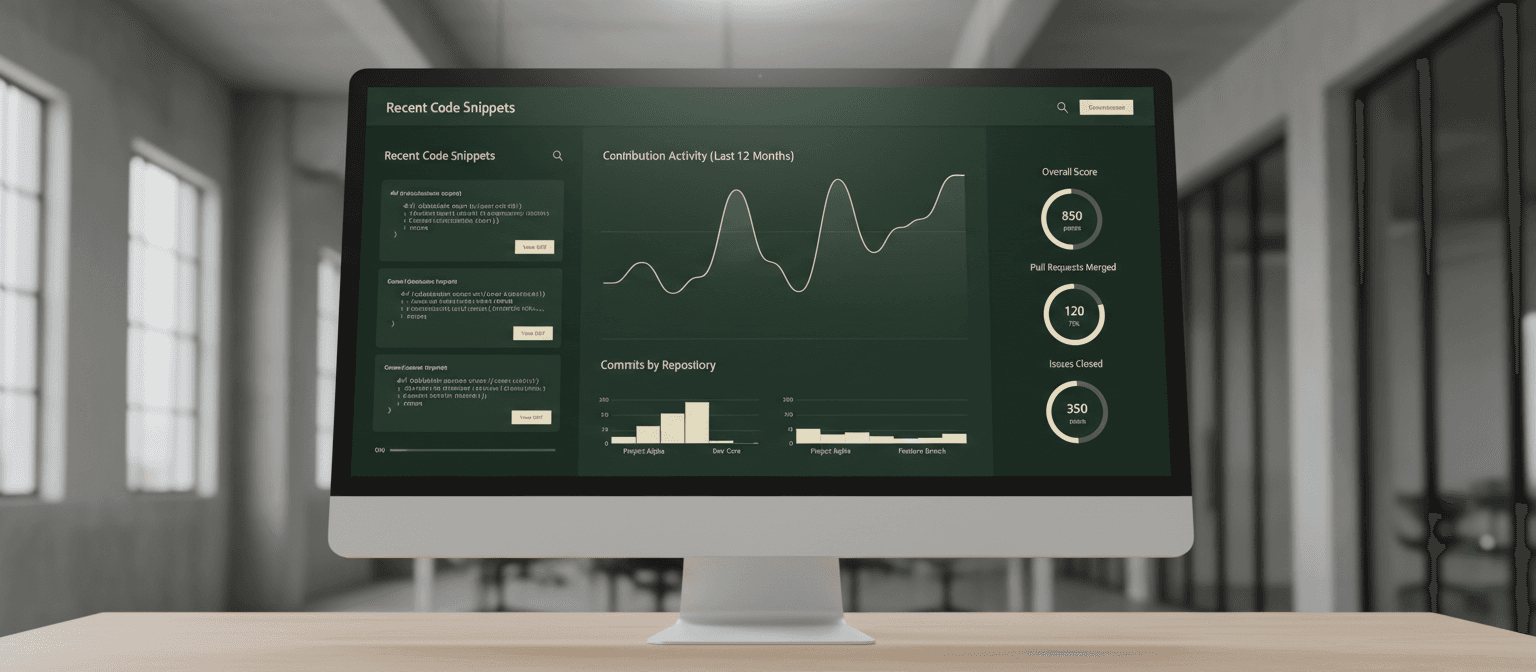 Chalkboard-style board covered in code and diagrams